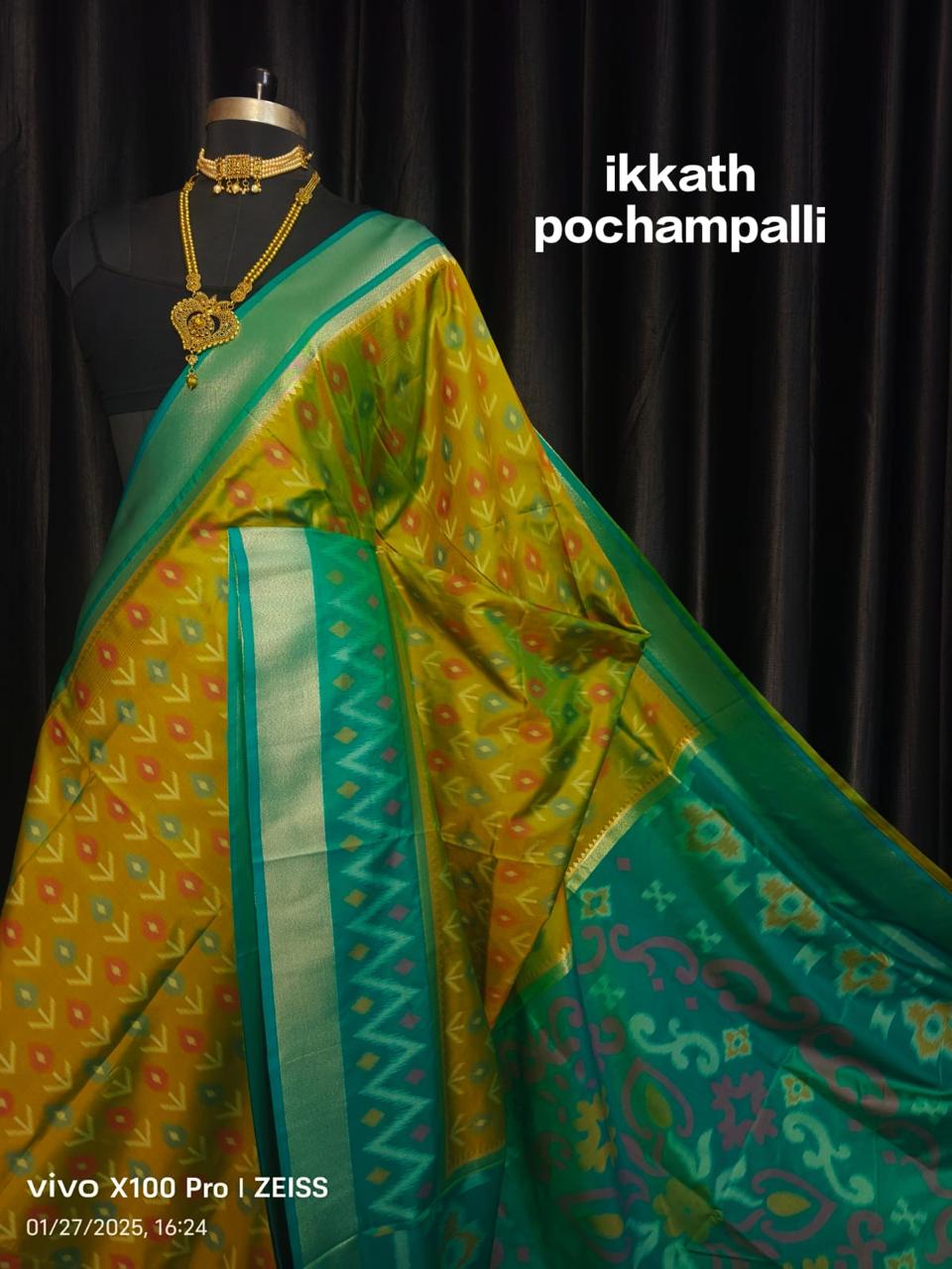Rich Traditional Pochampally Pattu Silk Saree