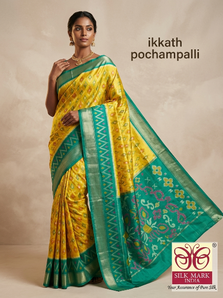 Rich Traditional Pochampally Pattu Silk Saree
