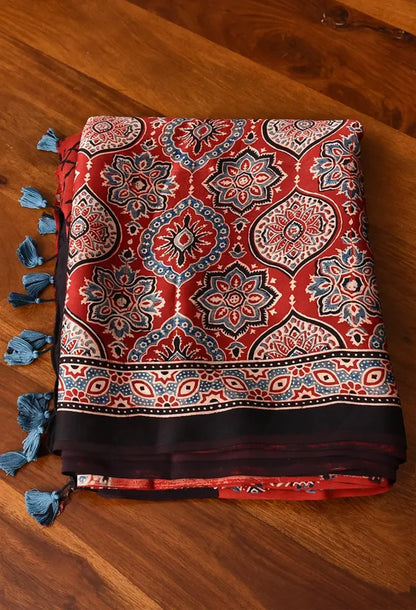 Modern Printed Pochampally Dola Silk Saree