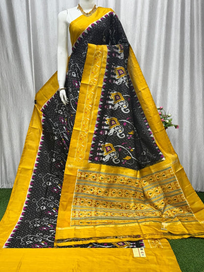 Red Border Pochampally Ikkat Pure Silk Saree