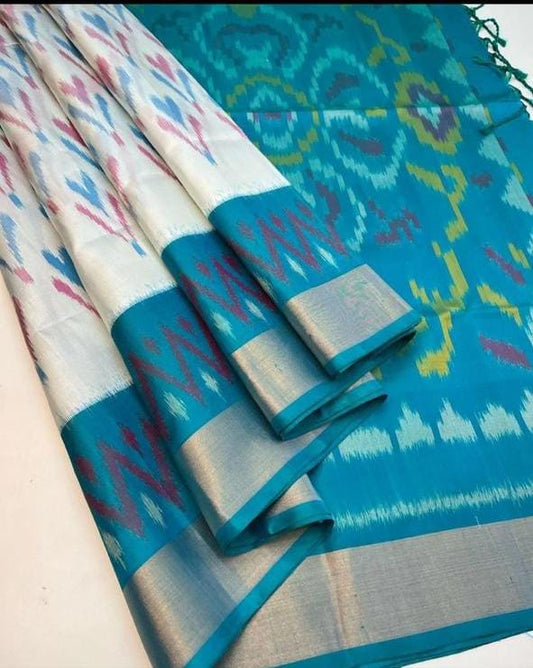 Handloom Pochampally Ikkat Pure Silk Saree | Double Warp