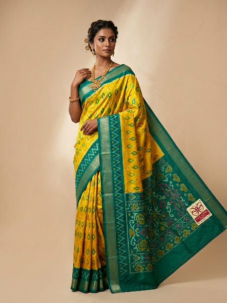 Rich Traditional Pochampally Pattu Silk Saree