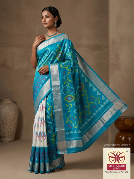 Handloom Pochampally Ikkat Pure Silk Saree | Double Warp