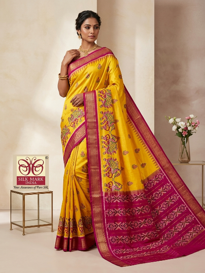 Printed Pochampally Dola Silk Saree