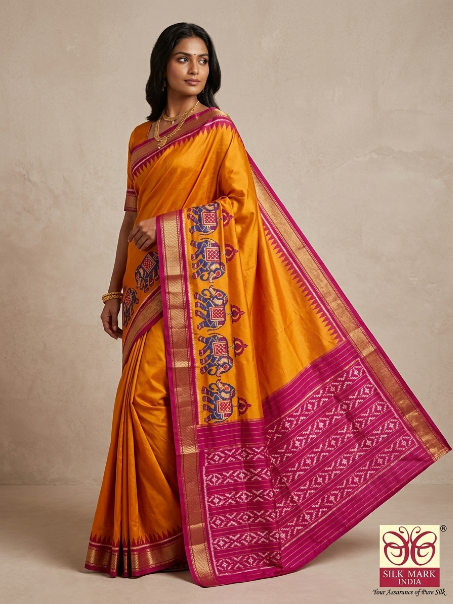 Ethnic Pochampally Dola Silk Saree