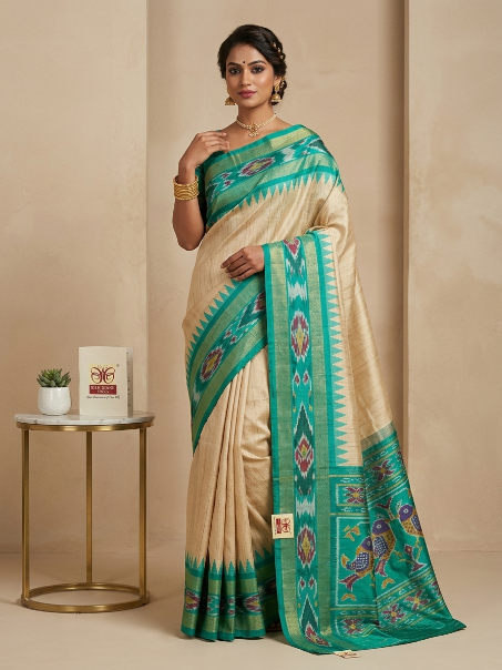 Festive Printed Pochampally Dola Silk Saree