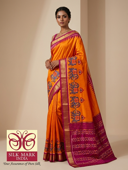 Ethnic Pochampally Dola Silk Saree
