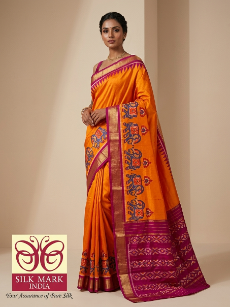 Ethnic Pochampally Dola Silk Saree