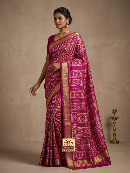 Designer Pochampally Pattu Soft Silk Wedding Saree